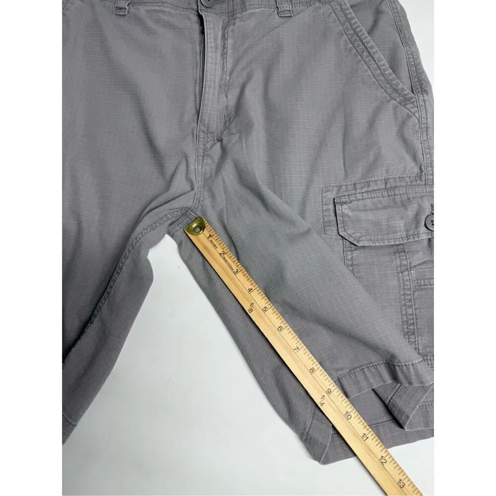 Wearfirst Men's Stretch Caution Ripstop Free Band Cargo Shorts Sz 36 See Notes